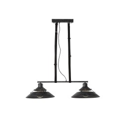 Lampara 2 luces negro oxido Industrial Mantra